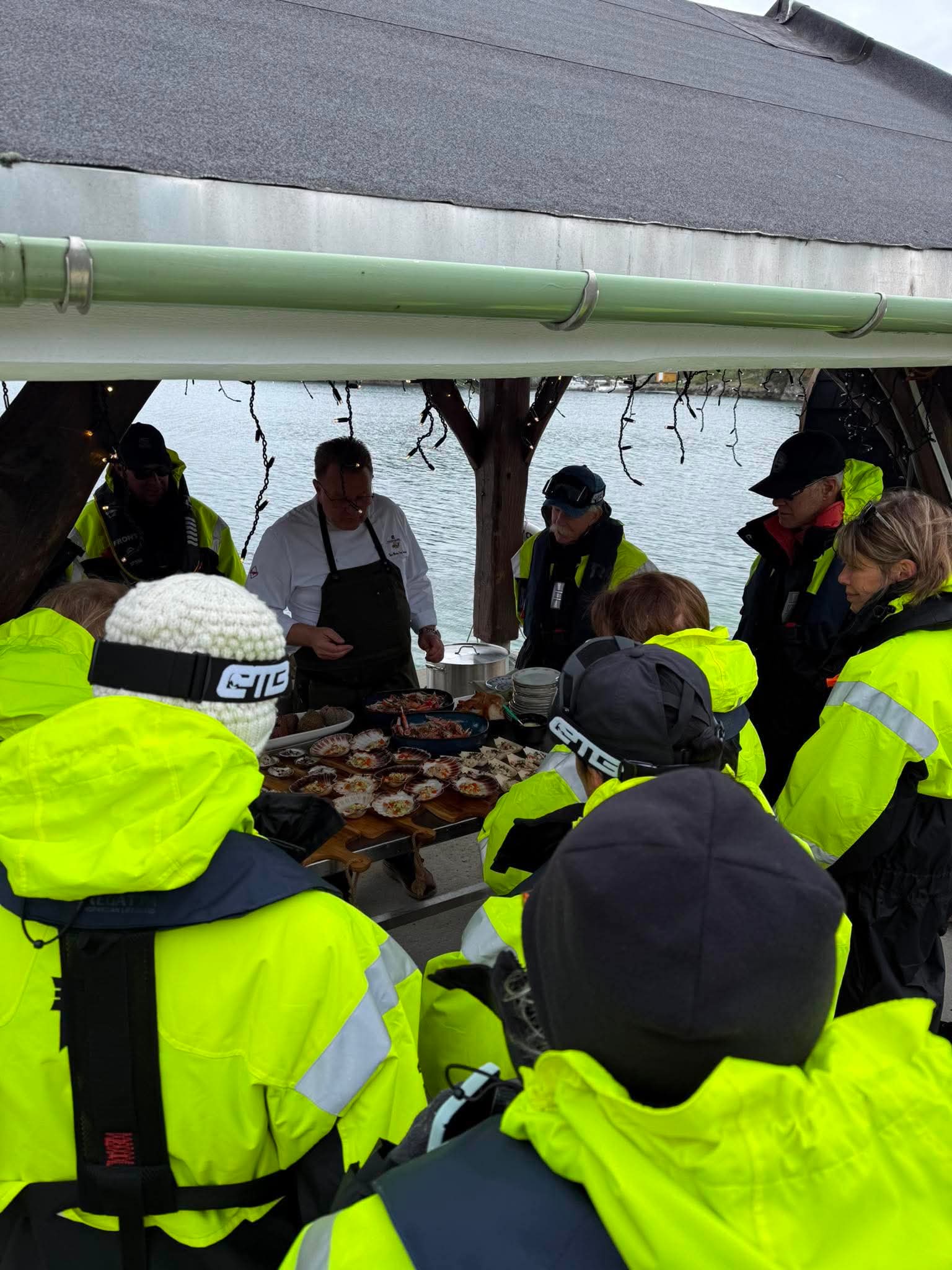 Freshly prepared scallops from the seafood tasting